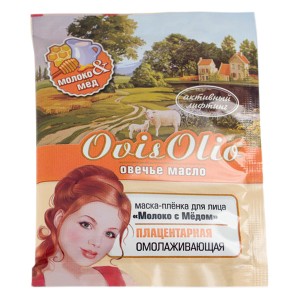 ОвисОлио / "OvisOlio® - Овечье масло" Маска-пленка "Молоко с медом" для лица омолаживающая, активный лифтинг, 20 мл
