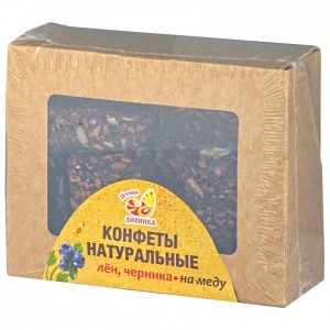 Конфеты натуральн лён/черника на меду (Дивинка) (140г)
