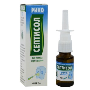 Септисол Рино 15 мл (флакон-спрей) противовоспалительное природное ср-во для полости и пазух носа